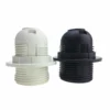 1PCS-E27-Light-Bulb-Base-Plastic-Full-Screw-Lamp-Holder-Pendant-Socket-Lampshade-Ring-for-White-1 Base Lâmpada Plástico Parafuso Completo Suporte 250v 4a