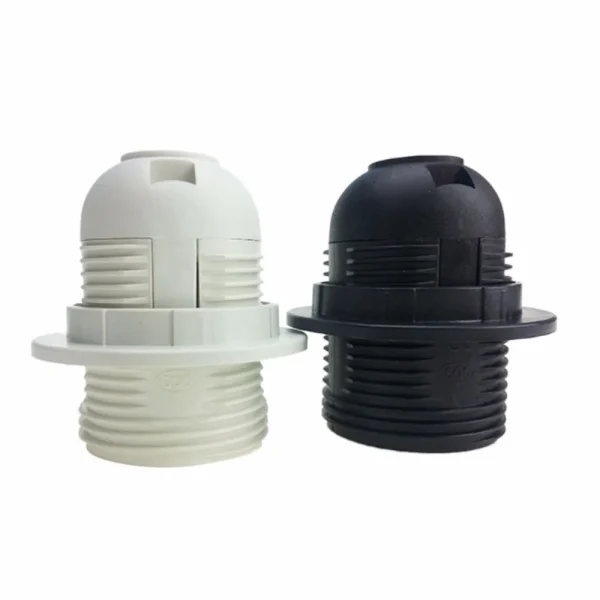 1PCS-E27-Light-Bulb-Base-Plastic-Full-Screw-Lamp-Holder-Pendant-Socket-Lampshade-Ring-for-White-1