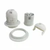 1PCS-E27-Light-Bulb-Base-Plastic-Full-Screw-Lamp-Holder-Pendant-Socket-Lampshade-Ring-for-White-3 Base Lâmpada Plástico Parafuso Completo Suporte 250v 4a