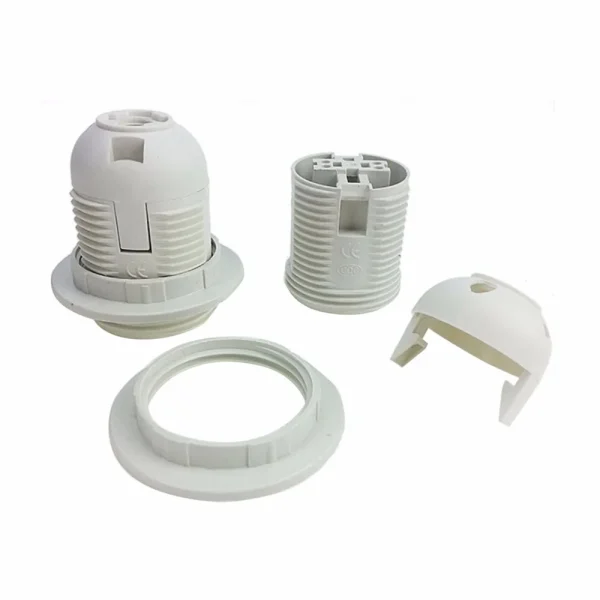 1PCS-E27-Light-Bulb-Base-Plastic-Full-Screw-Lamp-Holder-Pendant-Socket-Lampshade-Ring-for-White-3