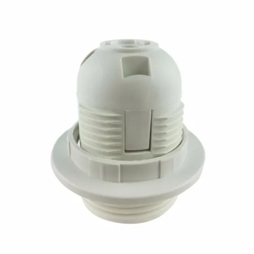 1PCS-E27-Light-Bulb-Base-Plastic-Full-Screw-Lamp-Holder-Pendant-Socket-Lampshade-Ring-for-White Base Lâmpada Plástico Parafuso Completo Suporte 250v 4a