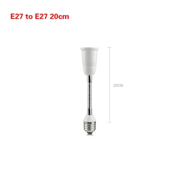 20CM-30CM-40CM-50CM-60CM-Flexible-E27-to-E27-LED-Bulb-Extension-Lamp-Holder-Light-Socket.jpg_640x640 Conversor Extensão Alongador Suporte Lâmpada Flexível