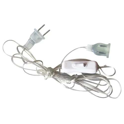 3M-5M-Power-Extension-Cord-For-EU-US-Plug-LED-Holiday-Light-String-Extension-Standard-Switch Cabo De Extensão Energia 3m a 5m