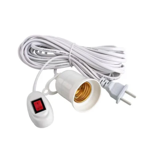 A0aa26d26bc3c4ea98d1789f1d82bb0d7m Bases Lâmpada Com interruptor e Adaptador Soquete E-27