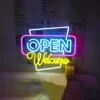 Aberto-Bem-vindo-Neon-LED-Sinal-para-Wall-Decor-USB-Fonte-de-Alimenta-o-Adequado-para-1 Letreiro Iluminado Aberto Bem-vindo Neon LED