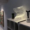 Acr-lico-LED-Table-Lamp-Stepless-Escurecimento-USB-Carregamento-Touch-Switch-Controle-Casa-Decora-o-de-1 Luminária De Mesa Folha De Acrílico USB Carregamento Touch Switch