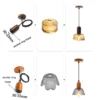 Art-Decor-Staind-Glass-Flower-Lampshade-Replacement-for-E12-E14-Light-Socket-Smoke-Grey-Amber-Green-1 Peça Reposição De vidro Art Decor Para Pendentes e Abajures