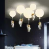 Astronauta-bal-o-Spaceman-candelabro-para-crian-a-luz-de-teto-LED-estilo-moderno-decora-o-1 Pendente Luminária Infantil Astronauta Com Balão