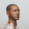 Black-Man-Soldier-Model-for-Action-Figure-Will-Smith-Head-Sculpt-Singer1-6-Scale-Filme-Artista Escultura Masculina Will Smith Estrela Hollywood