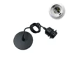 Black-White-E27-Base-Pendant-Lights-220v-Lamp-Holder-Socket-1m-1-5m-Lamps-Hang-Up Cabo Com Fio Elétrica Com Base E-27 Com 1m/1.5m De Fio