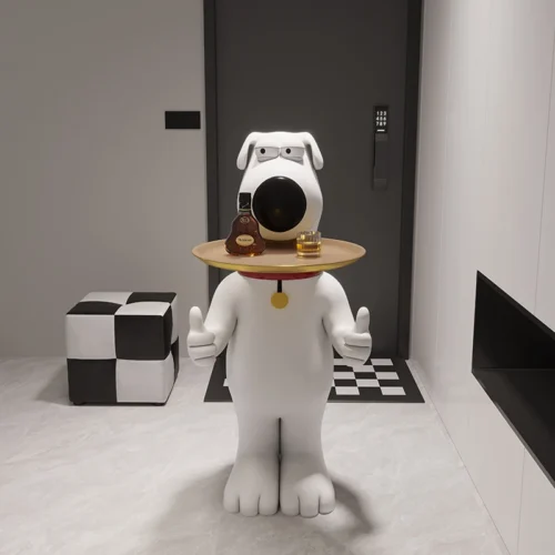 C-o-Est-tua-Bandeja-De-Armazenamento-Ornamento-Estatuetas-Interiores-Decora-o-De-Casa-Sala-De Cão Estátua Bandeja De Armazenamento