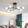 Candelabro-vintage-Criativo-LED-Decor-Pendurado-L-mpadas-Americano-Escovado-Antique-Gold-Loft-Home-Parlor-Decora-1 Luminária Sobrepor Lâmpada Bulbo Aparente