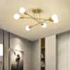 Candelabro-vintage-Criativo-LED-Decor-Pendurado-L-mpadas-Americano-Escovado-Antique-Gold-Loft-Home-Parlor-Decora-3 Luminária Sobrepor Lâmpada Bulbo Aparente