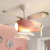 Cartoon-Airplane-LED-Ventilador-de-teto-para-quarto-de-crian-as-l-mpada-minimalista-moderna-para Luminária Infantil Cartoon Airplane (Helicóptero), LED Ventilador