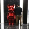 Cartoon-Violento-Urso-Ornamento-Criativo-Piggy-Bank-Decora-o-Moderna-TV-Gabinete-Grande-Est-tua-De Escultura Cartoon Urso Ornamento Piggy Bank 100cm Altura
