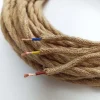 Cabo Corda Cânhamo Vintage Com Fio Tecido Têxtil Flexível Trançado