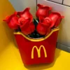 Criativo-Resina-Buqu-Pote-De-Flores-Saco-De-Batatas-Fritas-Arranjo-De-Flores-Fried-Chips-Box Resina Buquê Pote De Flores De Batatas Mcdonald's