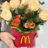 Criativo-Resina-Buqu-Pote-De-Flores-Saco-De-Batatas-Fritas-Arranjo-De-Flores-Fried-Chips-Box-2 Resina Buquê Pote De Flores De Batatas Mcdonald's