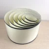 Cylinder-Ceiling-Pendant-Light-Shade-Yellow-Finish-Traditional-White-black-line-Lampshade-Suitable-for-Living-Room Cúpula Redonda De Reposição Branco e Linhas Pretas