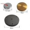 Dia10-12-15-20cm-Gold-Brass-Ceiling-Plate-Wall-Sconce-Mount-LED-Base-Vintage-Pendant-Lamp-1 Canopla/Base Teto Redonda Peça Reposição Luminária