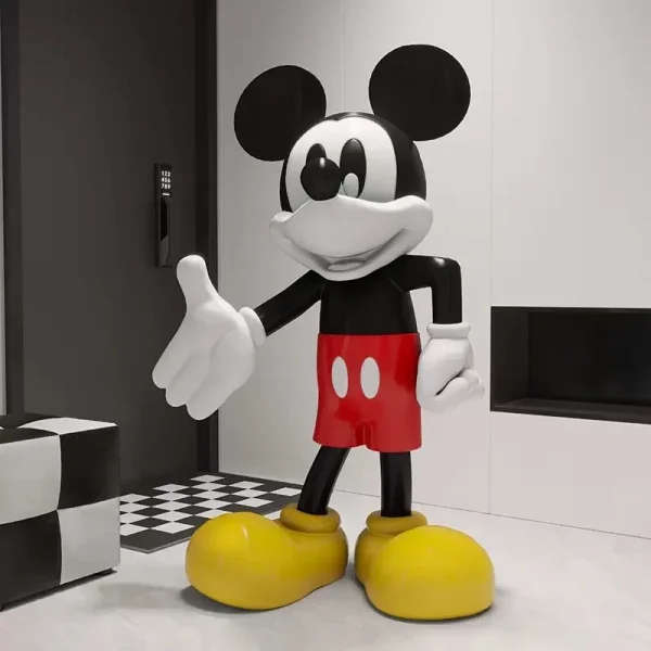 Disney-Figura-Action-Mickey-Mouse-Postura-de-Resina-Tamanho-Grande-Modelo-de-Cole-o-Decora-es