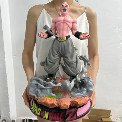 Dragon-Ball-Z-Figura-Anime-Estatueta-Gohan-Buu-Gk-Est-tua-de-PVC-Boneca-Modelo-Decora Escultura Anime Japonês Dragon Ball Z Gohan Buu Gk De PVC 46cm Altura