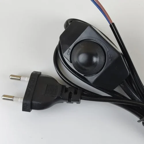 EU-Plug-With-Switch-Wire-1-7M-Dimmer-Black-White-Lamp-Cable-For-Table-Lamp-For Plugue Com Interruptor 1.7m Dimmer 110-220v Fio De Eletricidade