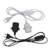 EU-US-Plug-Lamp-Base-Holder-Power-Cord-Cable-1-8m-E27-Hanging-Pendant-LED-Fixture Plug Com Base Para Lâmpada Com Cabo Alimentação 1.8m