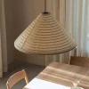 Estilo-japon-s-Wabi-sabi-Luzes-pingente-Designer-de-papel-arroz-sala-de-jantar-l-mpada-3 Pendente Moderno Chapéu Estilo japonês Wabi-sabi