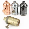 GANRILAND-E27-Lamp-Base-Copper-DIY-Lampholder-With-Switch-Edison-Vintage-Lighting-Screw-Socket-Antique-Brass Soquete Encaixe Lâmpada E-27 base Edison Vintage Com Botão Liga/Desliga