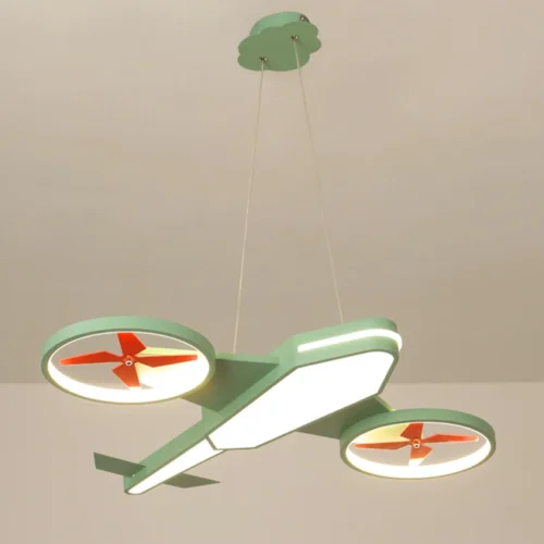 Luminária Sobrepor Infantil Luz LED Forma Avião