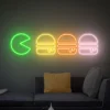Hamburger-Neon-Sign-Hamburger-Levou-Sinal-De-Neon-Luz-De-Neon-Para-Quarto-Infantil-Placa-De-1 Letreiro Hamburger Neon Sign Sinal De Neon