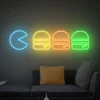 Hamburger-Neon-Sign-Hamburger-Levou-Sinal-De-Neon-Luz-De-Neon-Para-Quarto-Infantil-Placa-De-2 Letreiro Hamburger Neon Sign Sinal De Neon