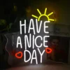 Have-a-Nice-Day-Neon-Lights-Letters-LED-Sign-Wall-Decor-Bar-Party-Casamento-Quarto-Casa Letreiro Escrito "Have a Nice Day" (Tenha um bom dia), Neon Lights
