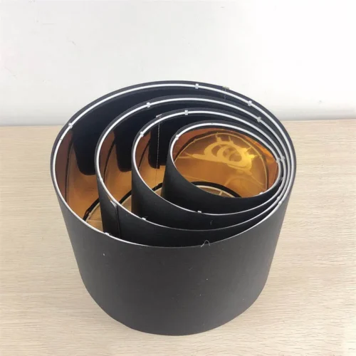 Hbce268a1e4474d35b759907c281b6632R Cúpula Reposição De Lustres Ou Abajur Tecido Preto e Interno Dourado