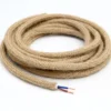 Juta-jaqueta-tran-ada-cabo-flex-vel-fio-el-trico-para-DIY-pingente-luz-corda-de-2 Cabo Cânhamo Vintage Trançada Cabo Flexível, Fio Elétrico 250V