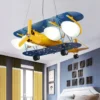 L-mpada-LED-suspensa-para-crian-as-Avi-o-Lustre-para-crian-as-Ilumina-o-do-1 Luminária Infantil Avião Luz LED