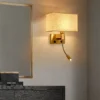 L-mpada-de-parede-LED-moderna-com-360-Rota-o-Spotlight-Nordic-Bedroom-Wall-Light-para-1 Luminária Parede Arandela 360 ° Rotação Para Leitura