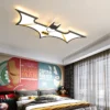 L-mpada-do-teto-moderno-crian-as-mi-do-sala-de-estar-led-quarto-bat-lumin-1 Luminária Infantil Plafon Simbolo Batman Luz De Led