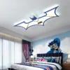 L-mpada-do-teto-moderno-crian-as-mi-do-sala-de-estar-led-quarto-bat-lumin-2 Luminária Infantil Plafon Simbolo Batman Luz De Led
