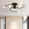 L-mpada-do-teto-simples-n-rdica-para-sala-de-estar-Study-Chandelier-Ilumina-o-criativa-1 Luminária Sobrepor Circular Lâmpada Aparente