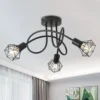 L-mpada-moderna-da-aranha-para-a-decora-o-home-ilumina-o-simples-l-mpada-do Luminária Sobrepor Aranha Aramado Preto