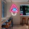 LED-Neon-Sign-Ice-Cream-Wall-Light-Decora-o-para-loja-Decora-o-de-festa-Presente-1 Luminária Parede LED Neon Ice Cream