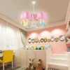 Luminária Infantil Lustre 5 Cúpula Abajur