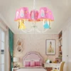 Luminária Infantil Lustre 5 Cúpula Abajur