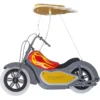 Lustre-acr-lico-para-quarto-de-crian-a-l-mpada-de-resina-para-quarto-de-meninos Luminária Infantil Motocicleta Esportiva De Acrílico