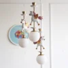 Luz-de-teto-LED-carrossel-para-crian-as-lustre-moderno-l-mpada-suspensa-para-sala-de-2 Luminária Infantil Bola Branco Com Ponei