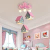 Luzes-LED-para-decora-o-de-sala-ilumina-o-interior-do-candelabro-l-mpadas-de-teto-1 Luminária Infantil Formato Casinha Luz de LED