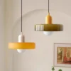 Medieval-Glass-Pendant-Light-Candy-Color-nica-l-mpada-principal-para-sala-de-estar-Quarto-Sala-3 Pendente Moderno De Vidro Polido