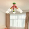 Luminária Sobrepor Despojada Com Bolas Brancas Para Quarto de Bebês ou Infantil
